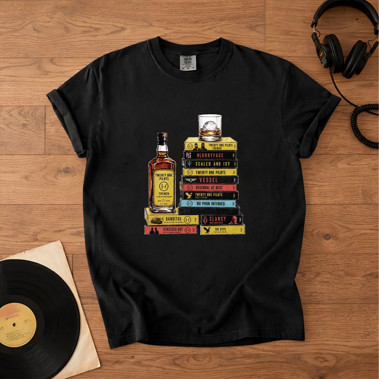 Twenty One Pilots Cassette Album Collection T-Shirt – Music 21 Pilots Band Merch Tee