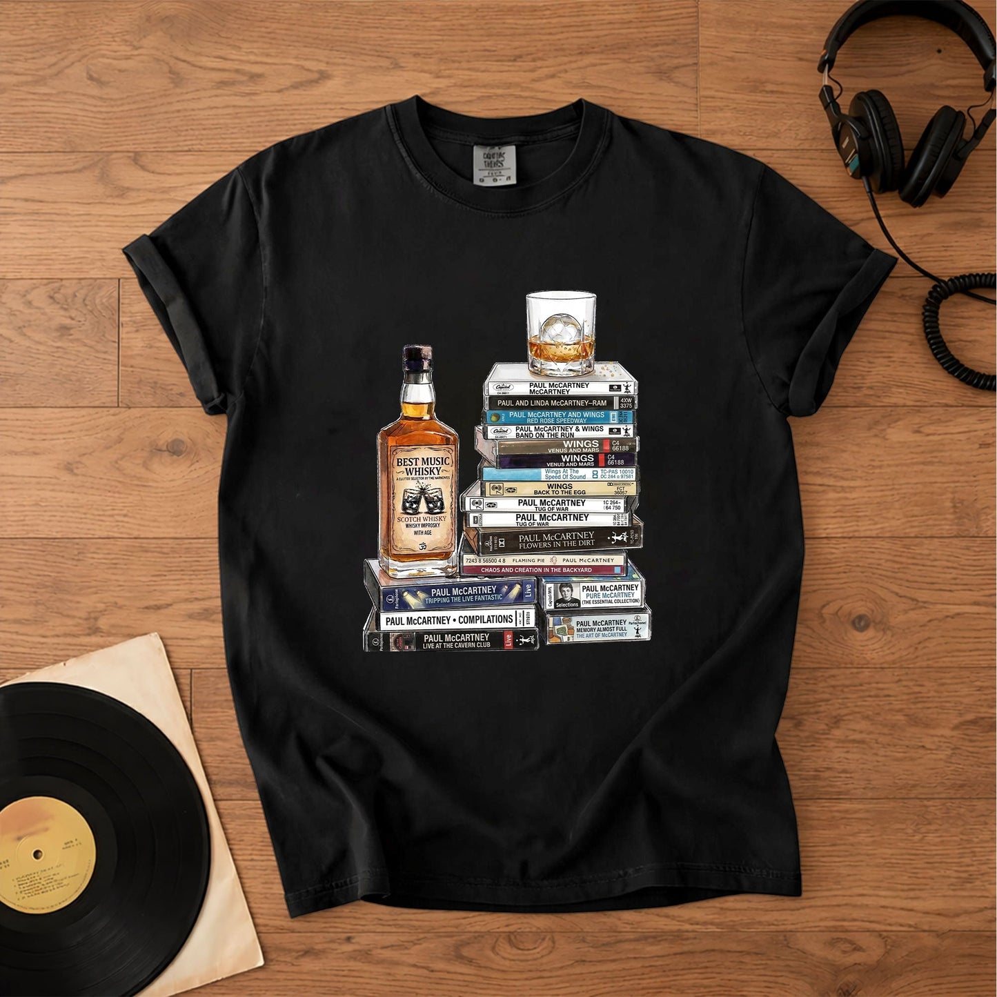 Paul McCartney Cassette Collection T-Shirt – Retro Music The Beatles Band Merch Tee