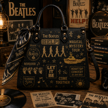 The Beatles Leather Handbag – Abbey Road Music Fan PU Leather Shoulder Bag