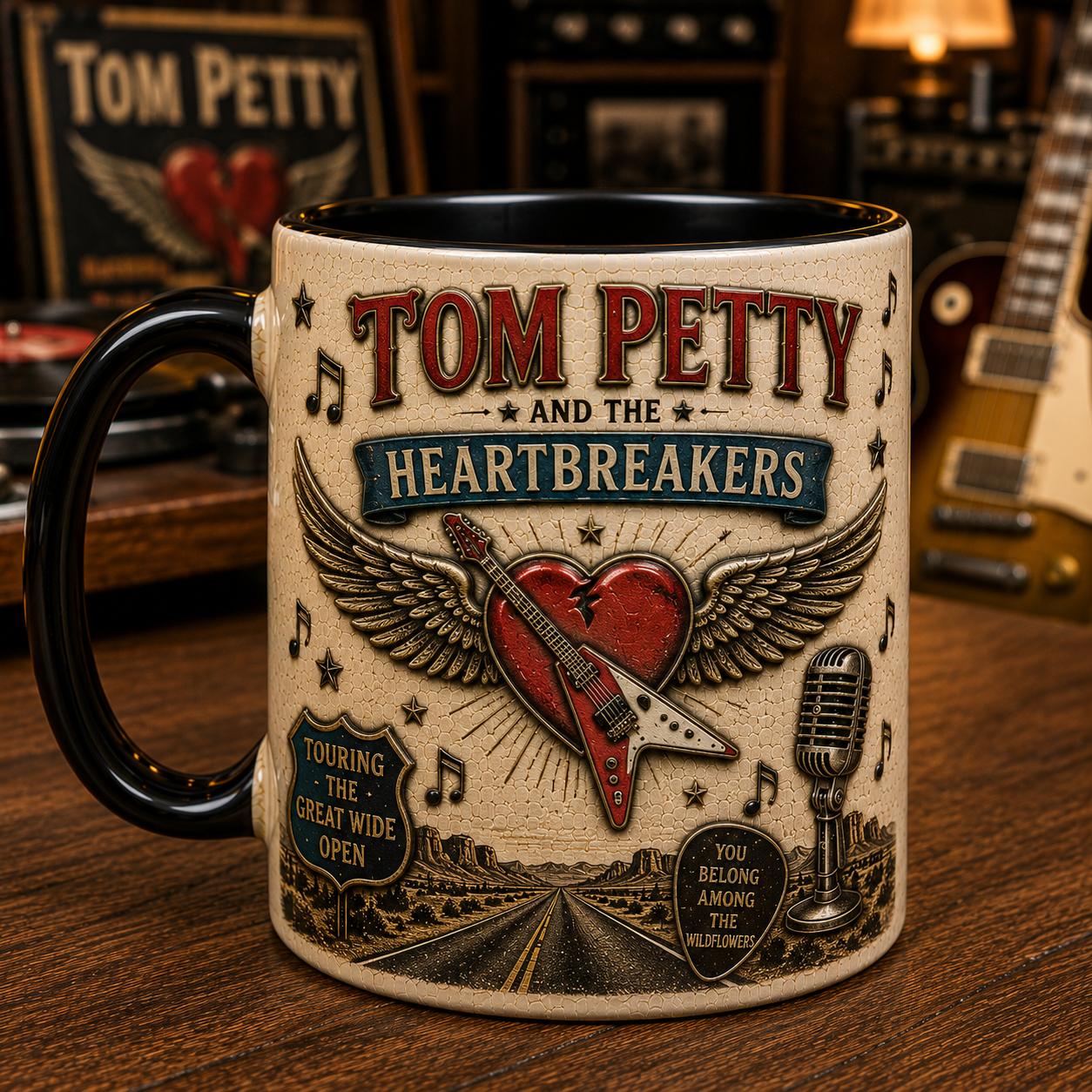 Tom Petty and the Heartbreakers Mug – Wildflowers Classic Rock Coffee Cup, Gift for Tom Petty Fans