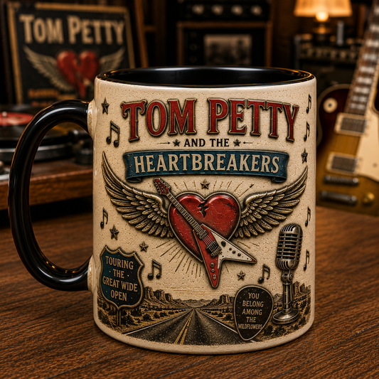 Tom Petty and the Heartbreakers Mug – Wildflowers Classic Rock Coffee Cup, Gift for Tom Petty Fans