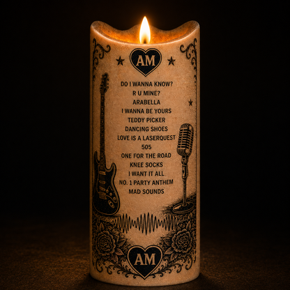 Arctic Monkeys Flameless LED Candle, Indie Rock Music Candle, AM Album Inspired Decor, Music Lover Gift