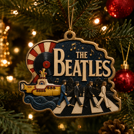 The Beatles High-Definition 3D Print Ornament – Retro Abbey Road Holiday Gift for Fans