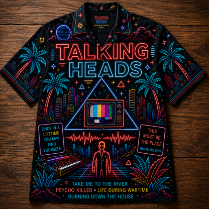 Talking Heads Hawaiian Shirt - Unisex Iconic Tribal Mask Beach Button Up