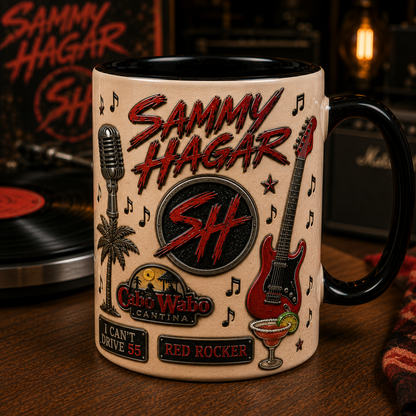 Sammy Hagar Mug – I Can't Drive 55 Vintage Hard Rock Ceramic Coffee Cup Fan Gift