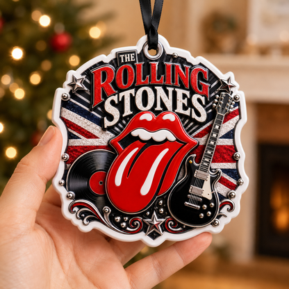 The Rolling Stones High-Definition 3D Print Ornament – Classic Rock Holiday Gift for Fans