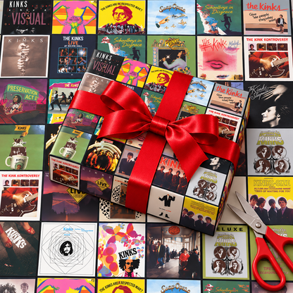 The Kinks Album Cover Wrapping Paper Roll – Classic British Rock Music Gift Wrap, Vintage Album Collage Christmas Wrapping Paper for The Kinks Fans
