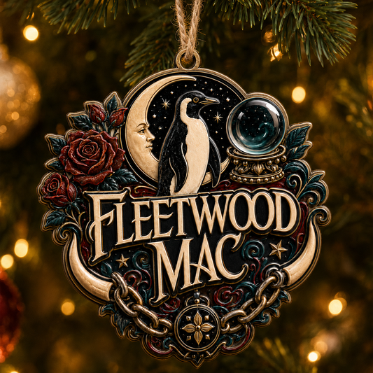 Fleetwood Mac High-Definition 3D Print Ornament – Vintage Bohemian Rock Gift for Fans
