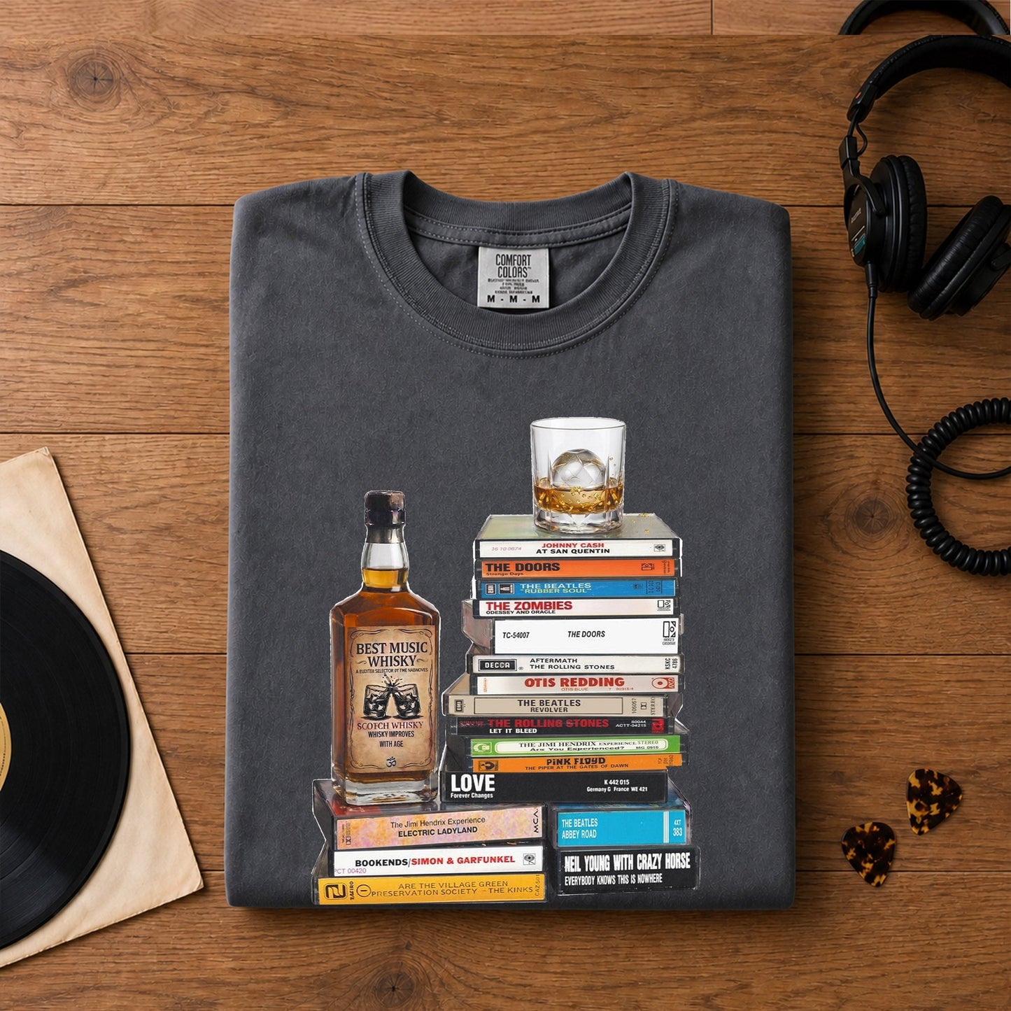 The Beatles Cassette Collection T-Shirt – Retro Music The Beatles Band Merch Tee