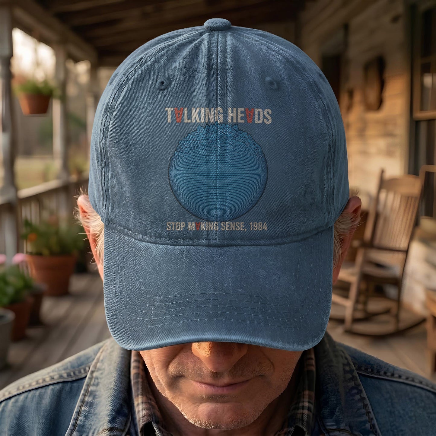 Talking Heads Stop Making Sense 1984 Graphic Denim Cap – Retro Rock Music Fan Cap (With Box)