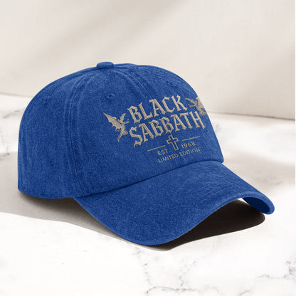 Black Sabbath Band Logo Est 1968 Denim Cap – Vintage Dad Cap Gift For Dad (With Box)