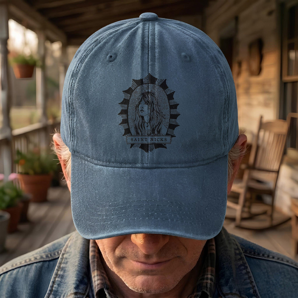 Saint Nicks Stevie Nicks Vintage Denim Cap – Retro Music Band Cap Gift For Dad (With Box)
