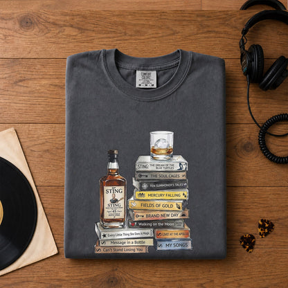 Sting Cassette Album Collection Vintage T-Shirt – Retro Rock Music Merch Tee