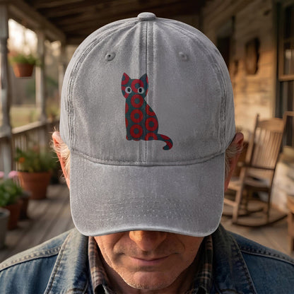 5-PACK Holographic Phish Cat Denim Cap – Retro Music Fan Merch Cap Gift For Dad (With Box)