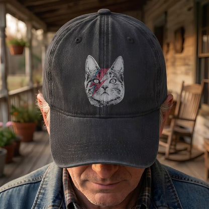 Kitty Stardust Denim Cap – David Bowie Inspired Merch Dad Hat (With Box)