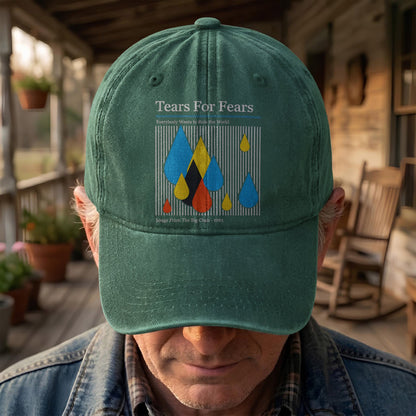Tears for Fears Songs from the Big Chair 1985 Graphic Denim Cap – Retro Rock Music Fan Cap (With Box)