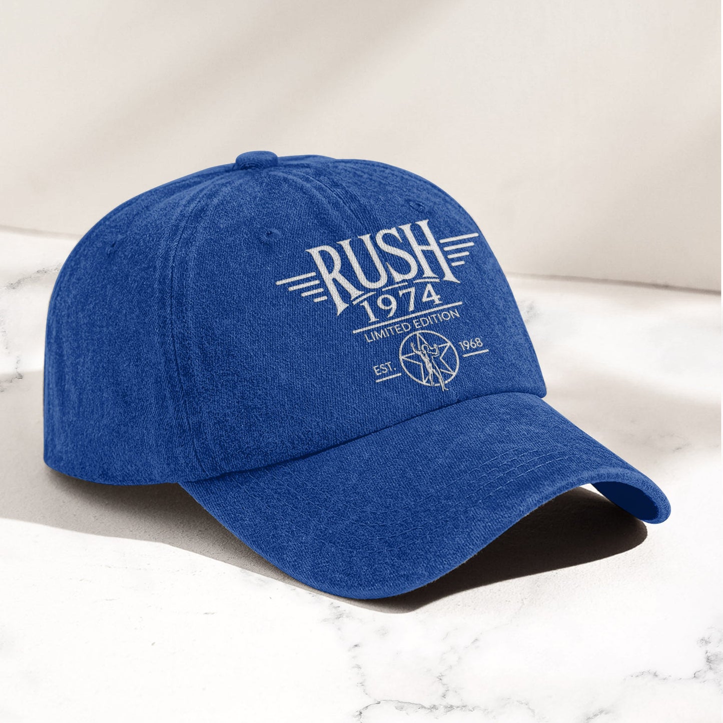 Rush Band Logo 1974 Starman Denim Cap – Vintage Dad Cap Gift For Dad (With Box)