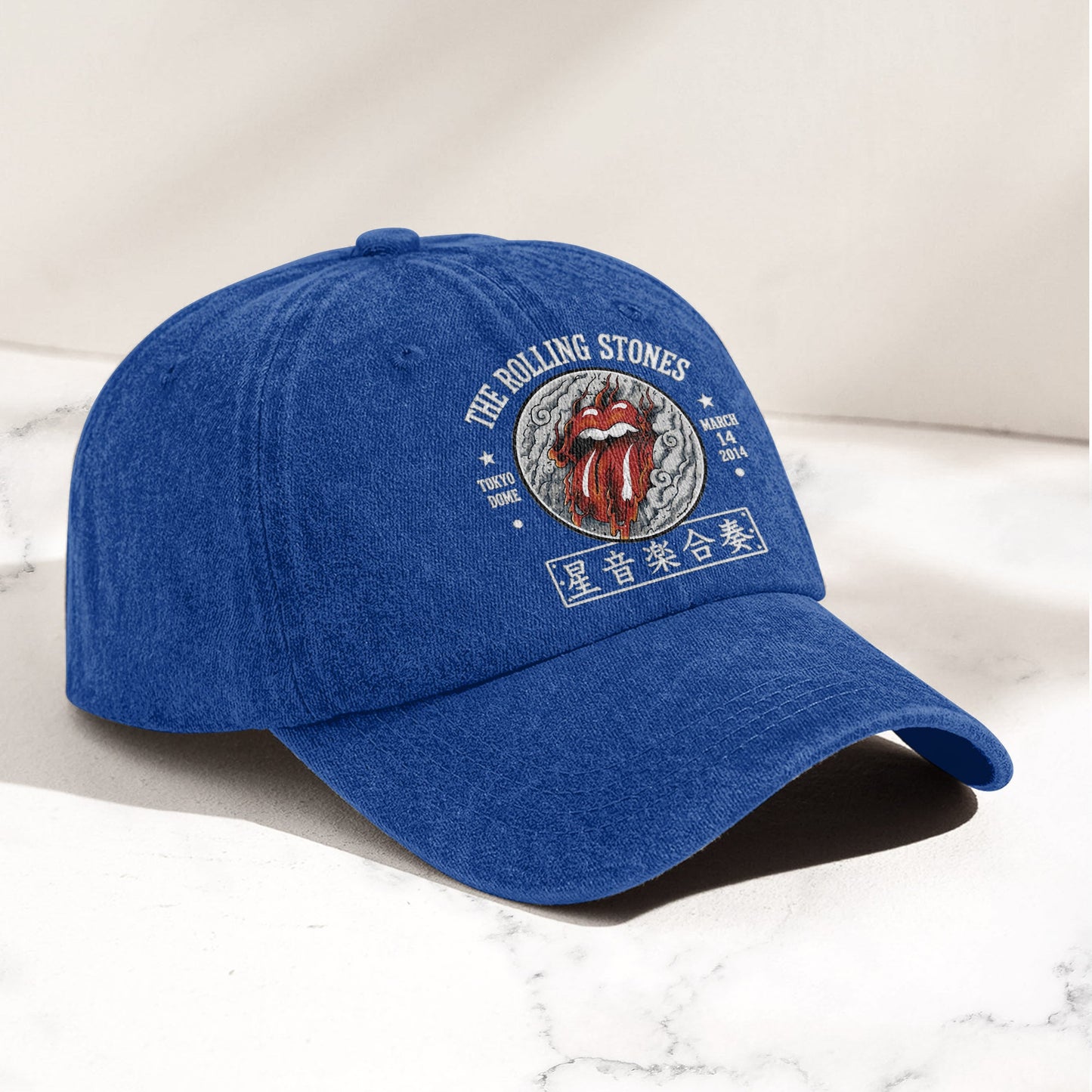 The Rolling Stones 2014 Tokyo Dome Concert Vintage Denim Cap – Retro Dad Cap (With Box)