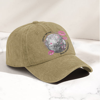 Harry Styles Kiss All The Time Disco, Occasionally Denim Cap – Retro Vintage Dad Cap Gift For Dad (With Box)
