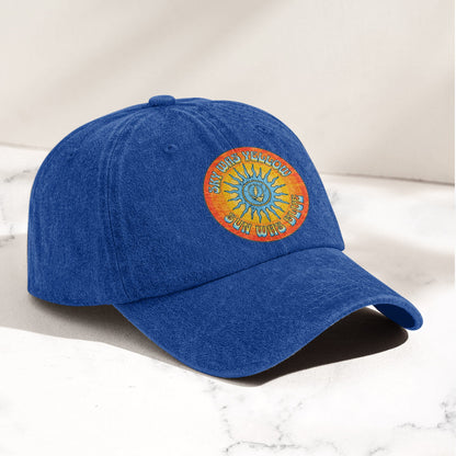 Grateful Dead Sky Was Yellow Sun Was Blue Denim Cap – Retro Vintage Dad Cap Gift For Dad (With Box)