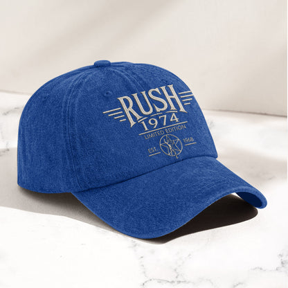 Rush 1974 Starman Logo Denim Cap – Vintage Dad Cap Gift For Dad (With Box)