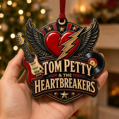 Tom Petty & The Heartbreakers High-Definition 3D Print Ornament – Vintage Rock Fan Gift