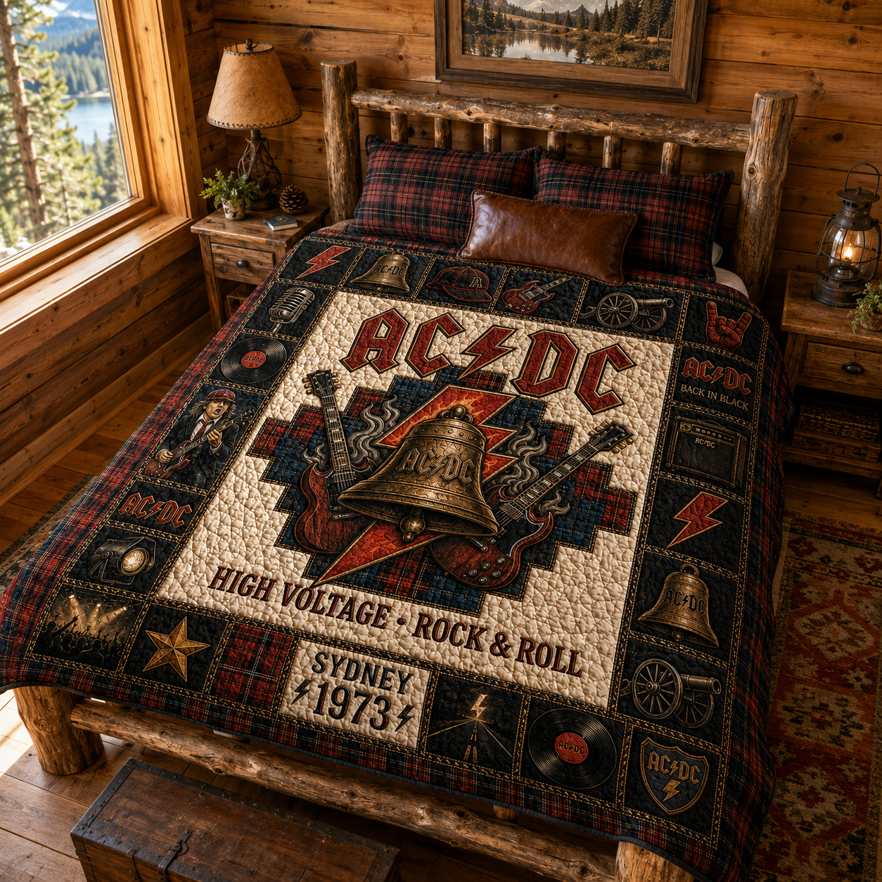 ACDC Quilt Blanket – Iconic Bell Inspired High Quality Quilt Blanket