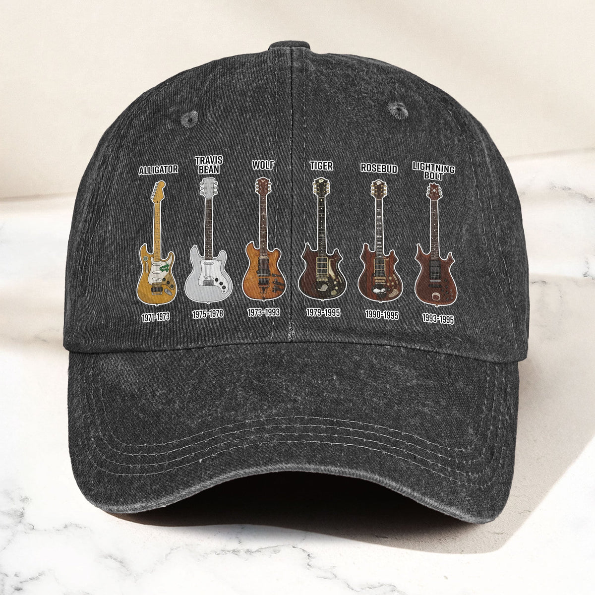 Grateful Dead Jerry Garcia Guitars History Music Merch Denim Cap – Retro Vintage Dad Cap Gift For Dad (With Box)