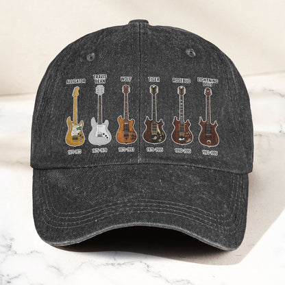 Grateful Dead Jerry Garcia Guitars History Music Merch Denim Cap – Retro Vintage Dad Cap Gift For Dad (With Box)