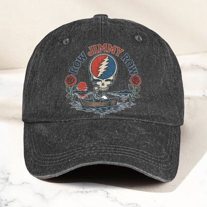 Grateful Dead Row Jimmy Row Steal Your Face Denim Cap – Retro Vintage Dad Cap Gift For Dad (With Box)