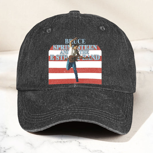 Bruce Springsteen Denim Cap – Retro Vintage Dad Cap Gift For Dad (With Box)