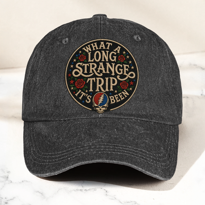Grateful Dead What A Long Strange Trip It’s Been Vintage Dad Hat – Deadhead Camping Cap Gift