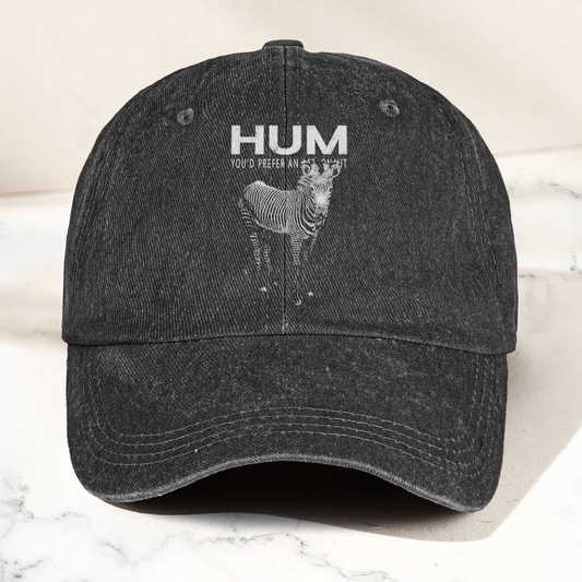 Hum You’d Prefer An Astronaut Vintage Dad Hat – Indie Rock Washed Cotton Cap Gift For Dad (With Box)