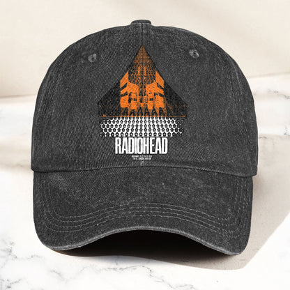 Radiohead Live in London Denim Cap – Retro Radiohead Tribute Merch Dad Hat (With Box)