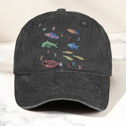 Radiohead Weird Fishes Denim Cap – Radiohead Tribute Merch Dad Hat (With Box)