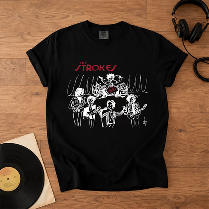 The Strokes Band Graphic Tour T-Shirt – Retro Music Band Merch Tee