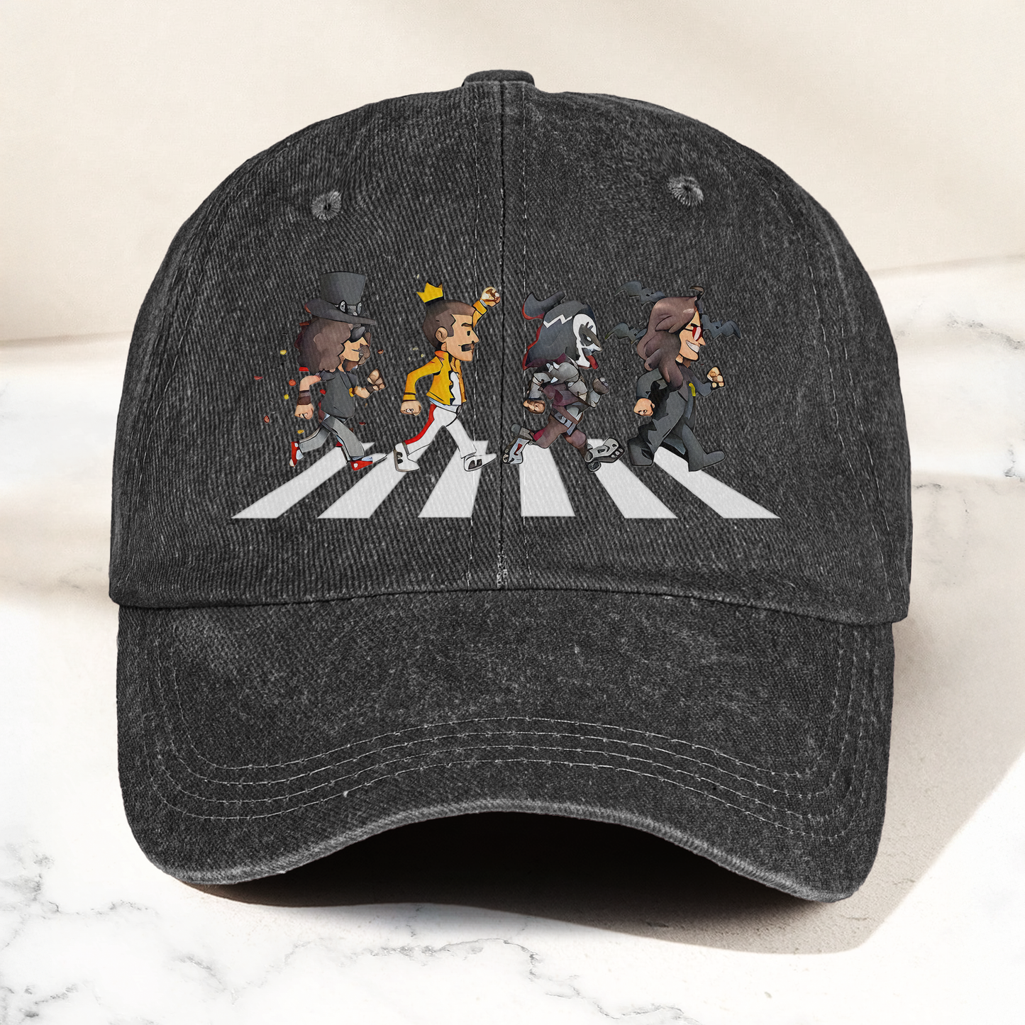 Rock Legends Abbey Road Cap – Retro Guitar Icons Crosswalk Dad Hat (With Box)