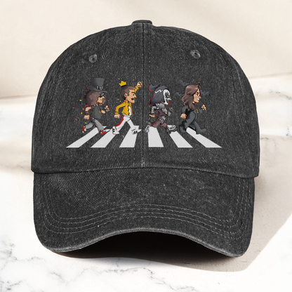Rock Legends Abbey Road Cap – Retro Guitar Icons Crosswalk Dad Hat (With Box)