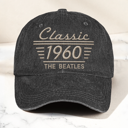 The Beatles Classic 1960 Est Rock And Roll Pop Band Music Merch Graphic Denim Cap – Retro Vintage Dad Cap Gift For Dad (With Box)