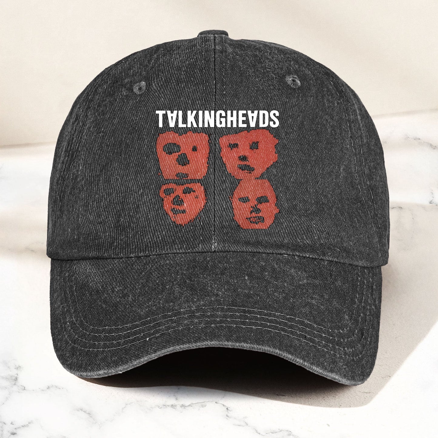 Talking Heads Graphic Remain in Light  Graphic Denim Cap – Retro Music Fan Cap Gift For Dad (With Box)