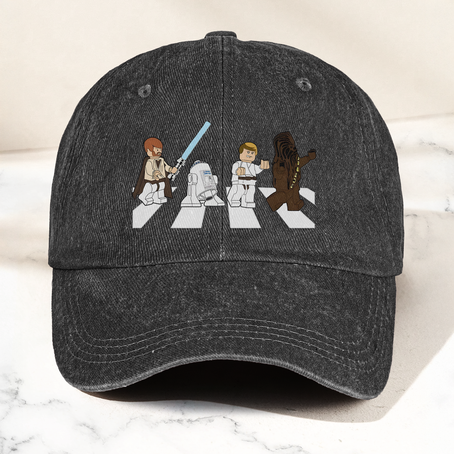 Star Wars Abbey Road Dad Cap – Obi-Wan, Luke, R2-D2 & Chewbacca Walk Design ( With Box )