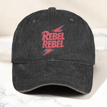 David Bowie Rebel Rebel Denim Cap – Retro Music Cap Gift For Dad (With Box)