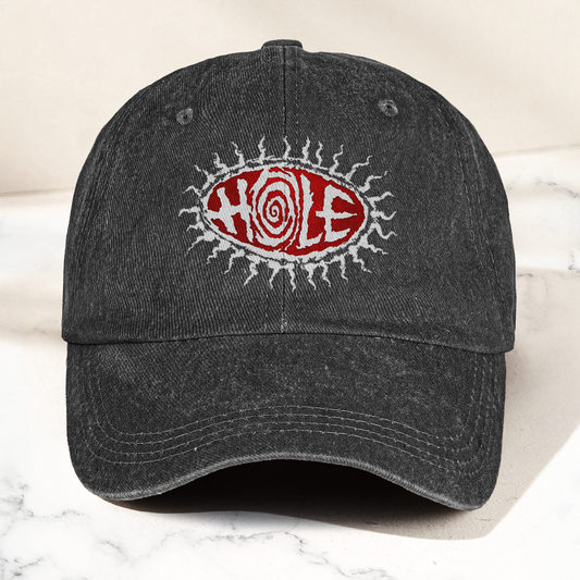 Hole Band Eyeball Denim Cap – Vintage Hole Band Album Merch Gift for Dad (With Box)