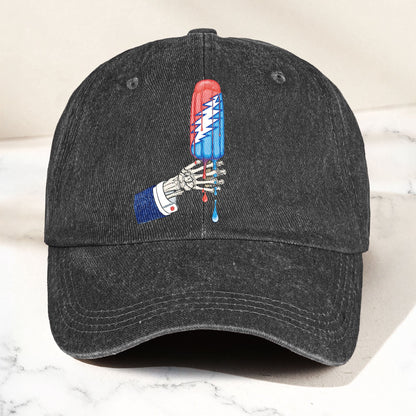 Grateful Dead Rocket Pop Denim Cap – Retro Music Fan Merch Cap Gift For Dad (With Box)