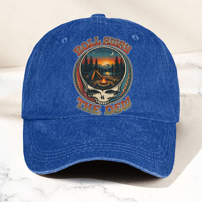 Grateful Dead Franklins Tower Roll Away The Dew Camping Denim Cap – Retro Vintage Dad Cap Gift For Dad (With Box)