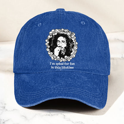 Grateful Dead Jerry Garcia Opted For Fun Quote Music Merch Denim Cap – Retro Vintage Dad Cap Gift For Dad (With Box)
