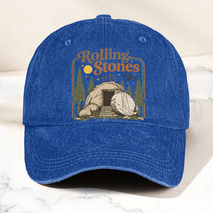 The Rolling Stones Christian Parody Empty Tomb Music Merch Denim Cap – Retro Vintage Dad Cap Gift For Dad (With Box)