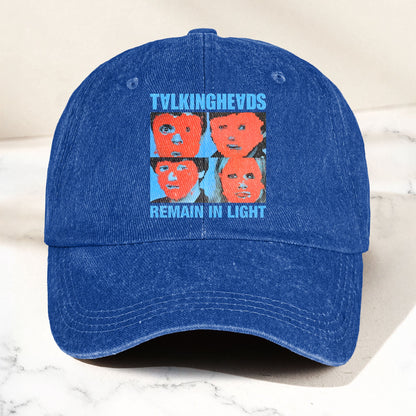 Talking Heads Remain in Light Punk Rock Music Denim Cap – Retro Music Fan Cap Gift For Dad (With Box)