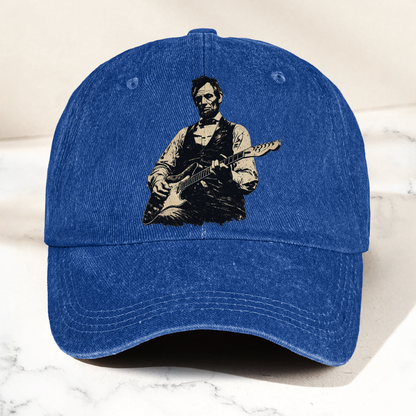 Abraham Lincoln Patriotic History Denim Cap – Vintage Dad Cap Gift For Dad (With Box)