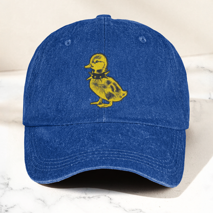 Punk Rock Baby Duck Vintage Denim Cap – Rock Music Band Cap Gift For Dad (With Box)